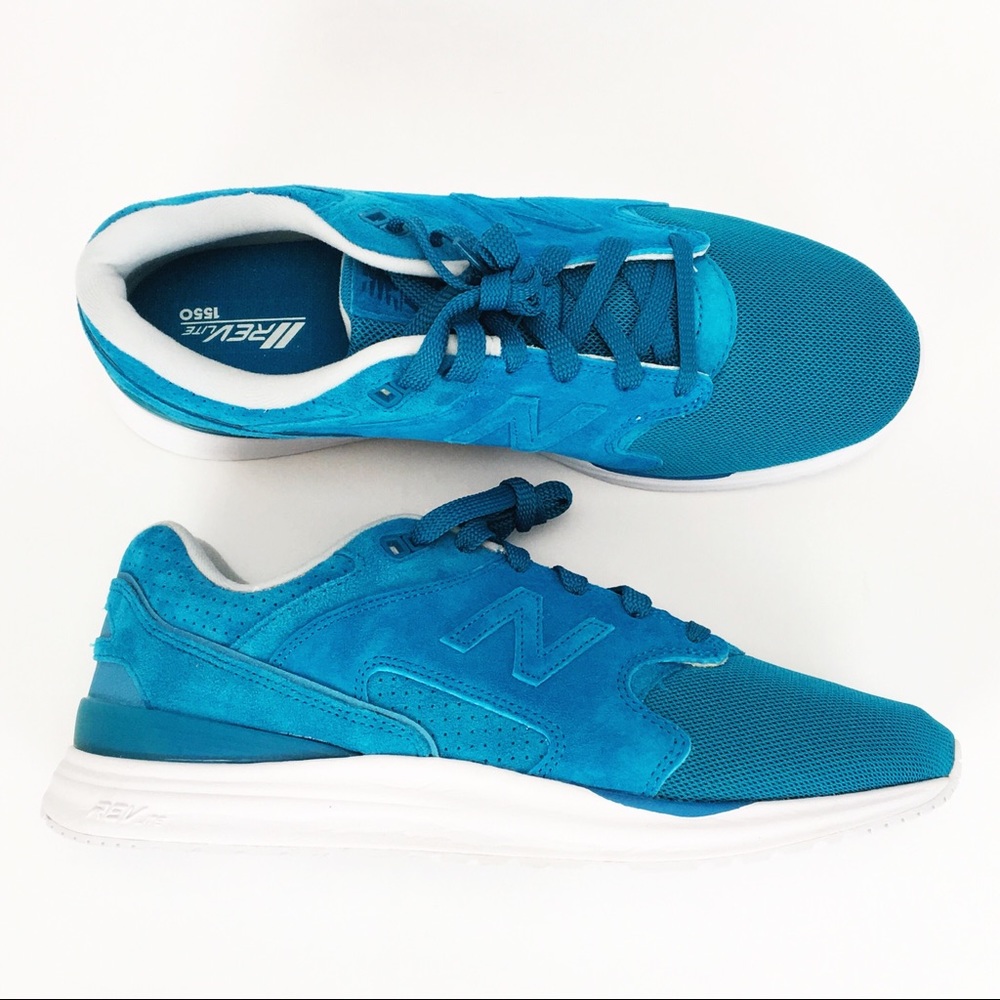 New Balance Men’s 10 D Blue Suede ML1550CB Shoes